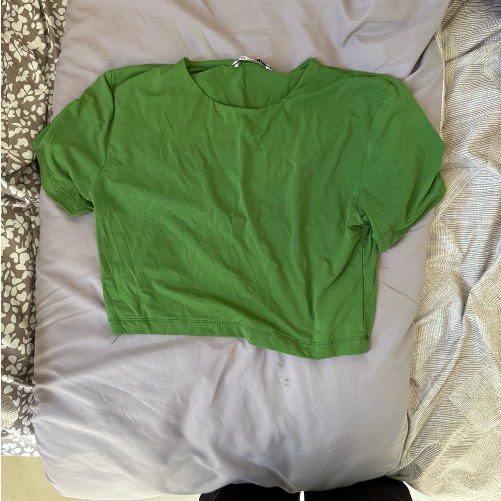 Zara Vibrant Green Top